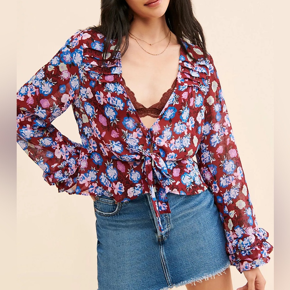 Free People Maybel Blouse size Small